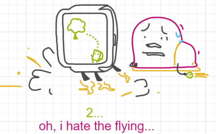 A panel from Ready Oar Knot, episode three of the Board Boards object show by Furretwalk/WalkingFurret.